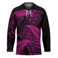 New Zealand Rugby Pacific Personalised Hockey Jersey All Pink Maori Pasifika Fern Pattern - Polynesian Pride