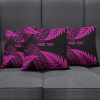 New Zealand Rugby Pacific Personalised Pillow Cover All Pink Maori Pasifika Fern Pattern - Polynesian Pride
