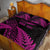 New Zealand Rugby Pacific Personalised Quilt Bed Set All Pink Maori Pasifika Fern Pattern