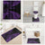 New Zealand Rugby Pacific Personalised Bathroom Set All Purple Maori Pasifika Fern Pattern - Polynesian Pride