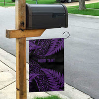 New Zealand Rugby Pacific Personalised Garden Flag All Purple Maori Pasifika Fern Pattern