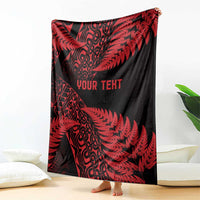 New Zealand Rugby Pacific Personalised Blanket All Red Maori Pasifika Fern Pattern