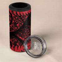 New Zealand Rugby Pacific Personalised 4 in 1 Can Cooler Tumbler All Red Maori Pasifika Fern Pattern