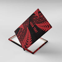 New Zealand Rugby Pacific Personalised Canvas Wall Art All Red Maori Pasifika Fern Pattern