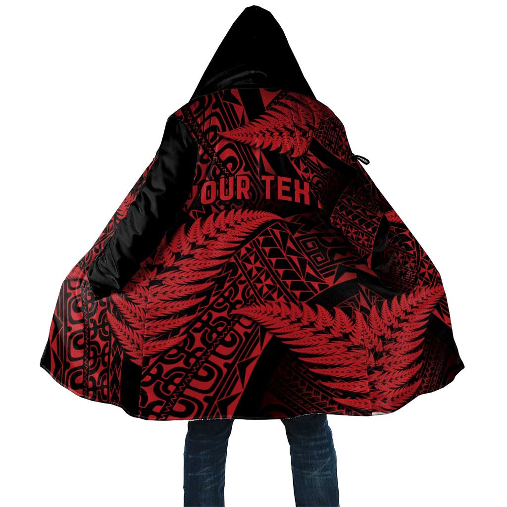 New Zealand Rugby Pacific Personalised Cloak All Red Maori Pasifika Fern Pattern - Polynesian Pride