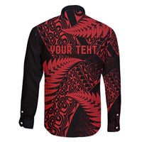 New Zealand Rugby Pacific Personalised Family Matching Puletasi and Hawaiian Shirt All Red Maori Pasifika Fern Pattern