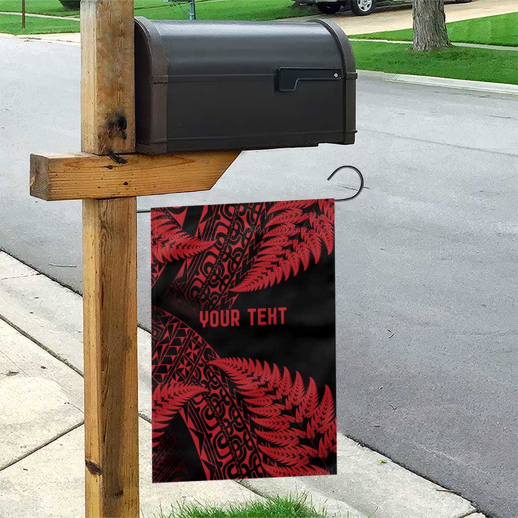 New Zealand Rugby Pacific Personalised Garden Flag All Red Maori Pasifika Fern Pattern