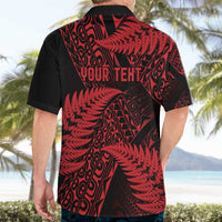 New Zealand Rugby Pacific Personalised Hawaiian Shirt All Red Maori Pasifika Fern Pattern
