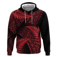 New Zealand Rugby Pacific Personalised Hoodie All Red Maori Pasifika Fern Pattern