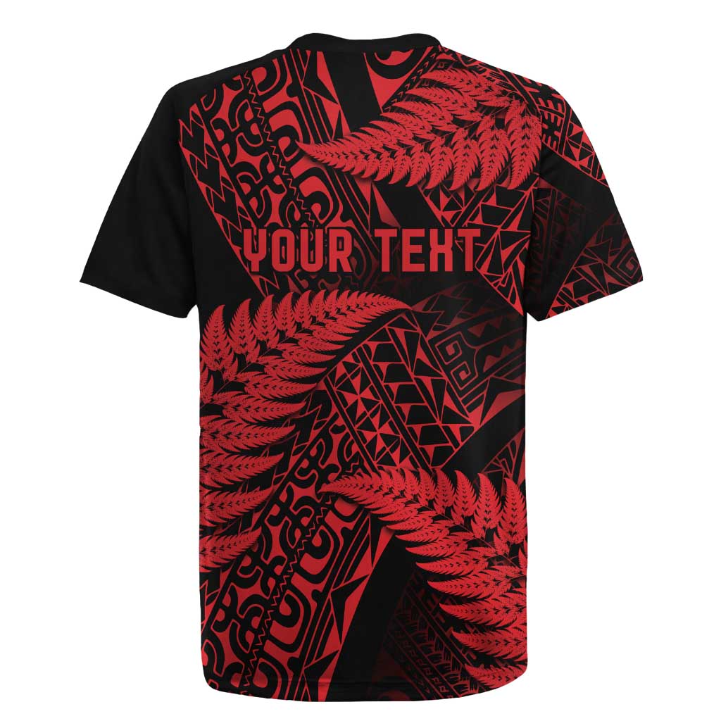 New Zealand Rugby Pacific Personalised Rugby Jersey All Red Maori Pasifika Fern Pattern