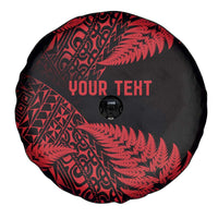 New Zealand Rugby Pacific Personalised Spare Tire Cover All Red Maori Pasifika Fern Pattern