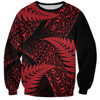 New Zealand Rugby Pacific Personalised Sweatshirt All Red Maori Pasifika Fern Pattern