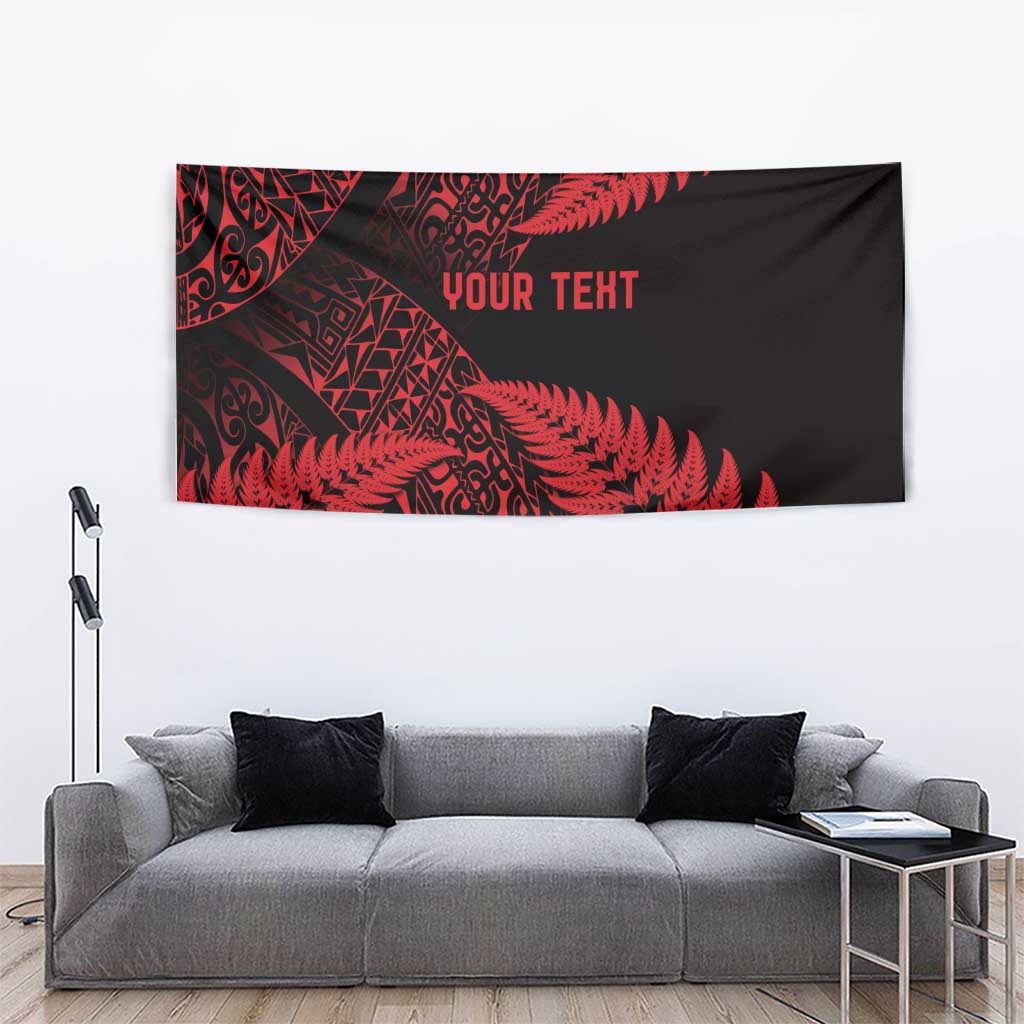 New Zealand Rugby Pacific Personalised Tapestry All Red Maori Pasifika Fern Pattern