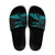 New Zealand Rugby Pacific Personalised Slide Sandals All Turquoise Maori Pasifika Fern Pattern - Polynesian Pride
