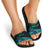 New Zealand Rugby Pacific Personalised Slide Sandals All Turquoise Maori Pasifika Fern Pattern - Polynesian Pride