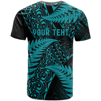 New Zealand Rugby Pacific Personalised T Shirt All Turquoise Maori Pasifika Fern Pattern