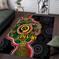 Vanuatu Personalised Area Rug Aboriginal Dot Paitnting - Polynesian Pride