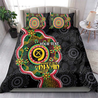 Vanuatu Personalised Bedding Set Aboriginal Dot Paitnting - Polynesian Pride
