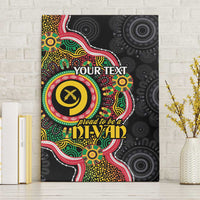 Vanuatu Personalised Canvas Wall Art Aboriginal Dot Paitnting - Polynesian Pride