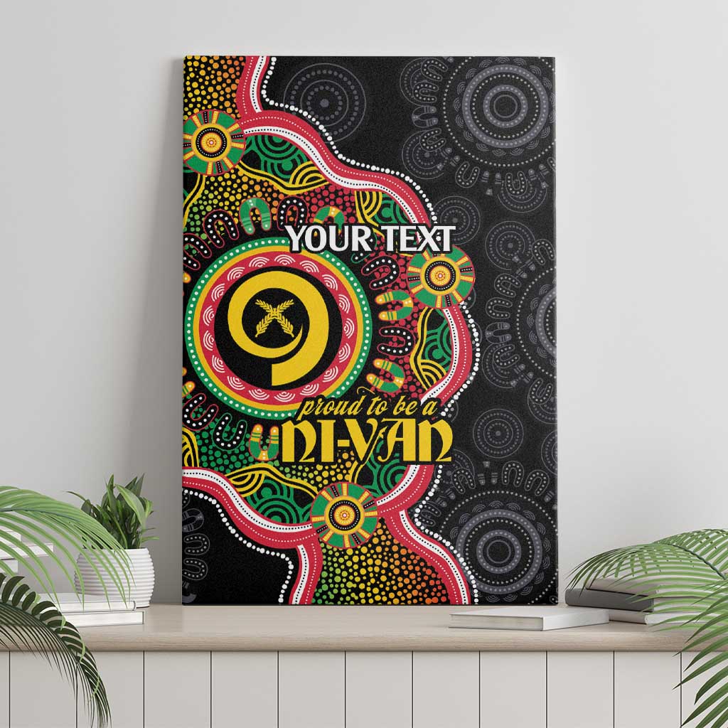 Vanuatu Personalised Canvas Wall Art Aboriginal Dot Paitnting - Polynesian Pride