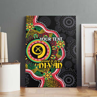 Vanuatu Personalised Canvas Wall Art Aboriginal Dot Paitnting - Polynesian Pride