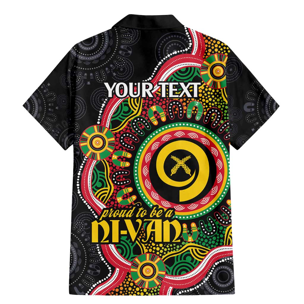 Vanuatu Personalised Family Matching Mermaid Dress and Hawaiian Shirt Aboriginal Dot Paitnting - Polynesian Pride