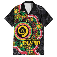 Vanuatu Personalised Family Matching Off Shoulder Short Dress and Hawaiian Shirt Aboriginal Dot Paitnting LT9 Dad's Shirt - Short Sleeve Black - Polynesian Pride
