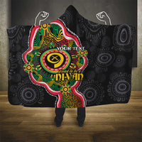 Vanuatu Personalised Hooded Blanket Aboriginal Dot Paitnting LT9 - Polynesian Pride