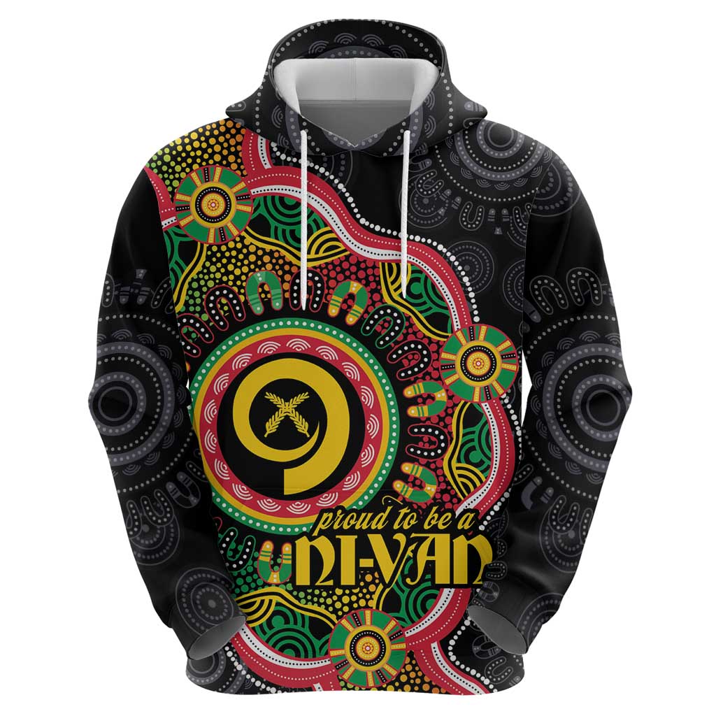 Vanuatu Personalised Hoodie Aboriginal Dot Paitnting LT9 - Polynesian Pride
