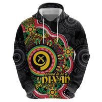 Vanuatu Personalised Hoodie Aboriginal Dot Paitnting LT9 - Polynesian Pride