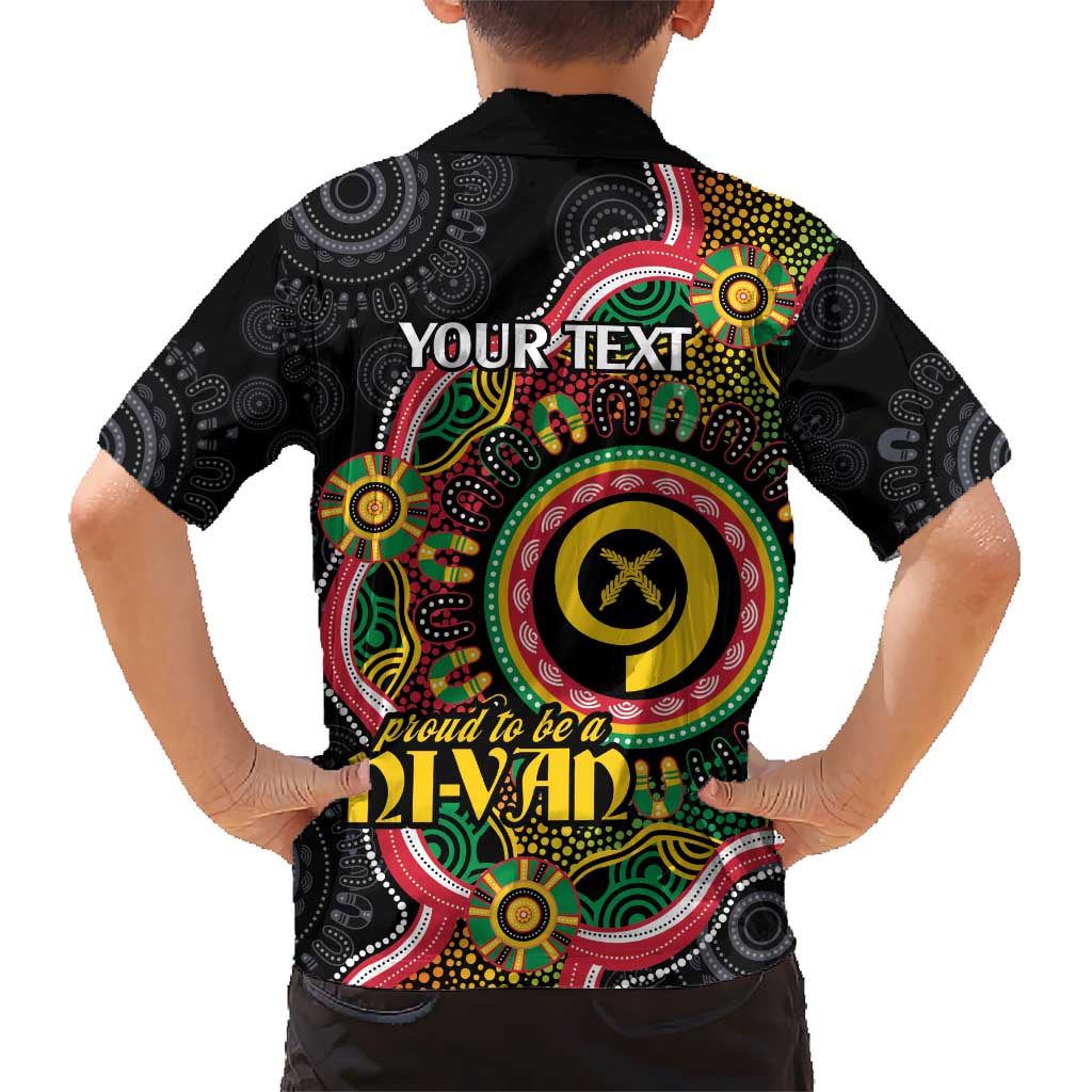 Vanuatu Personalised Kid Hawaiian Shirt Aboriginal Dot Paitnting LT9 - Polynesian Pride