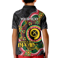 Vanuatu Personalised Kid Polo Shirt Aboriginal Dot Paitnting LT9 - Polynesian Pride