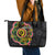 Vanuatu Personalised Leather Tote Bag Aboriginal Dot Paitnting - Polynesian Pride