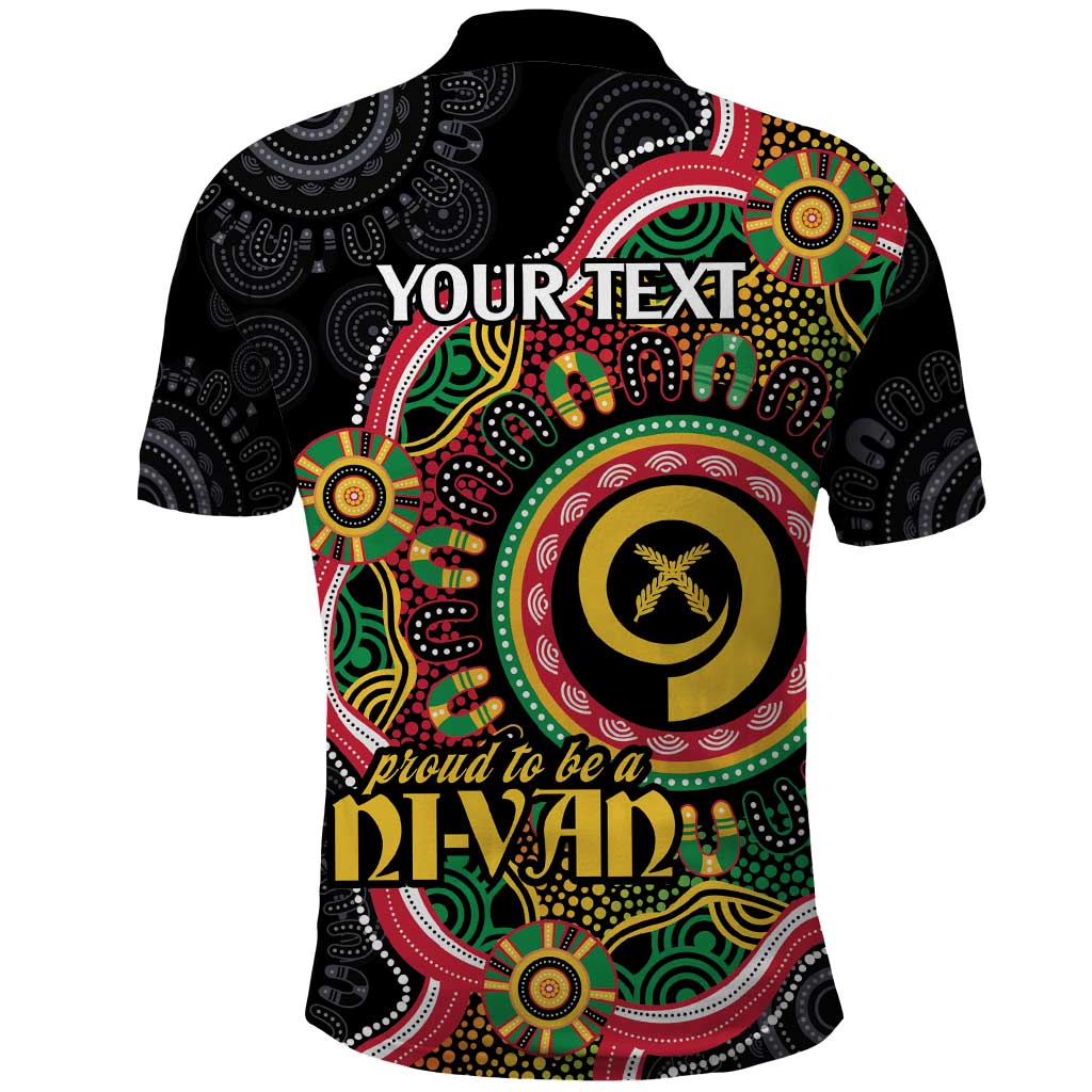 Vanuatu Personalised Polo Shirt Aboriginal Dot Paitnting LT9 - Polynesian Pride