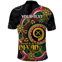 Vanuatu Personalised Polo Shirt Aboriginal Dot Paitnting LT9 - Polynesian Pride