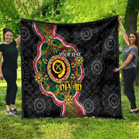 Vanuatu Personalised Quilt Aboriginal Dot Paitnting - Polynesian Pride