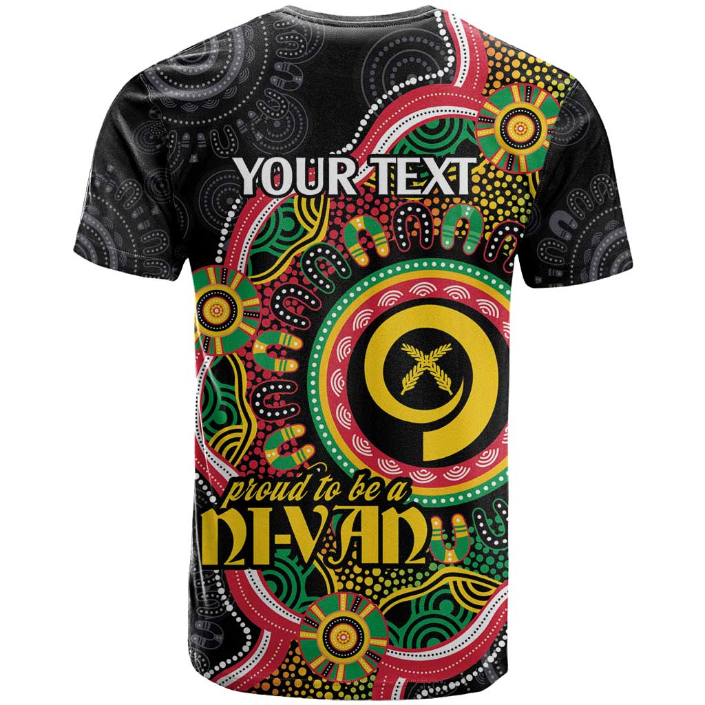 Vanuatu Personalised T Shirt Aboriginal Dot Paitnting - Polynesian Pride