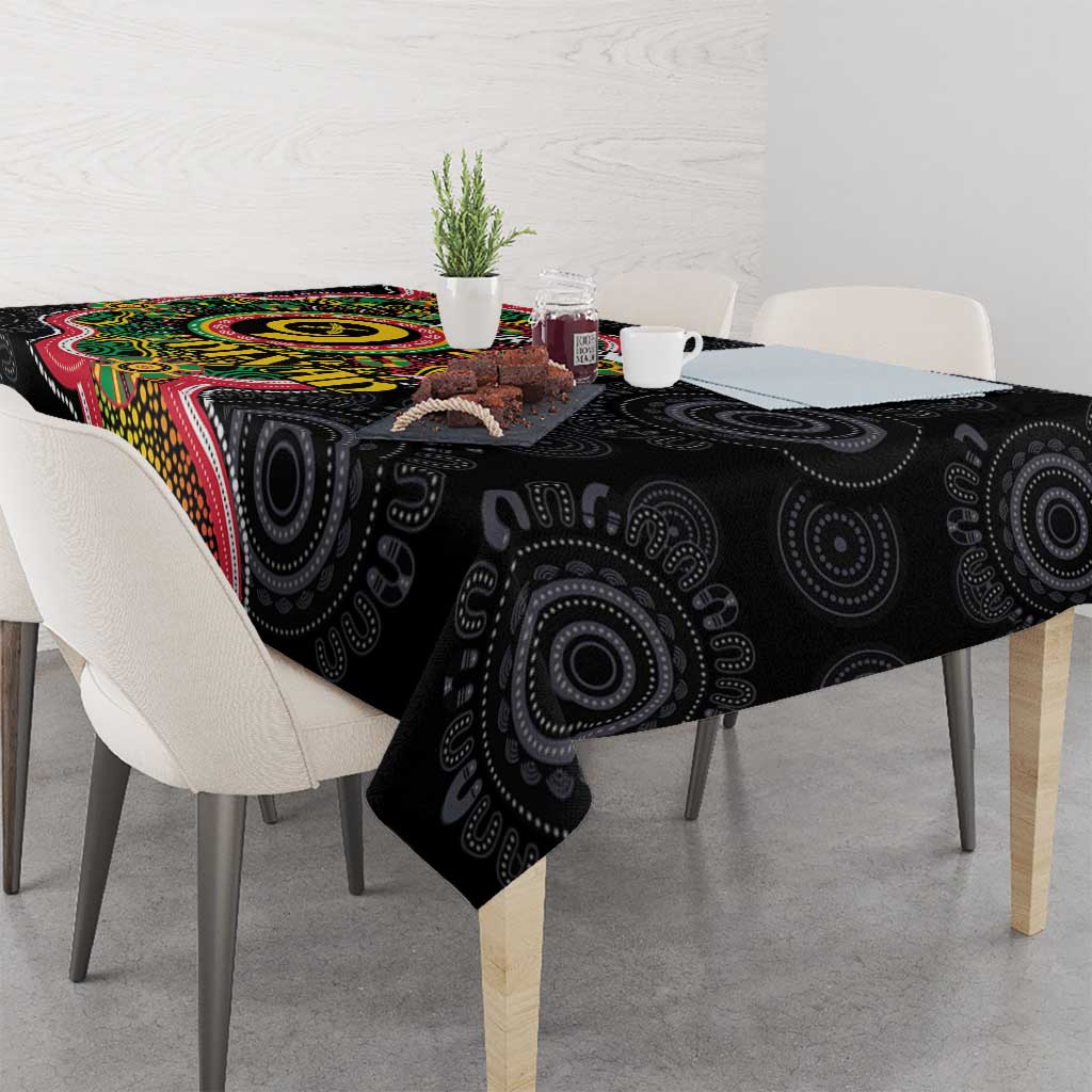 Vanuatu Personalised Tablecloth Aboriginal Dot Paitnting - Polynesian Pride