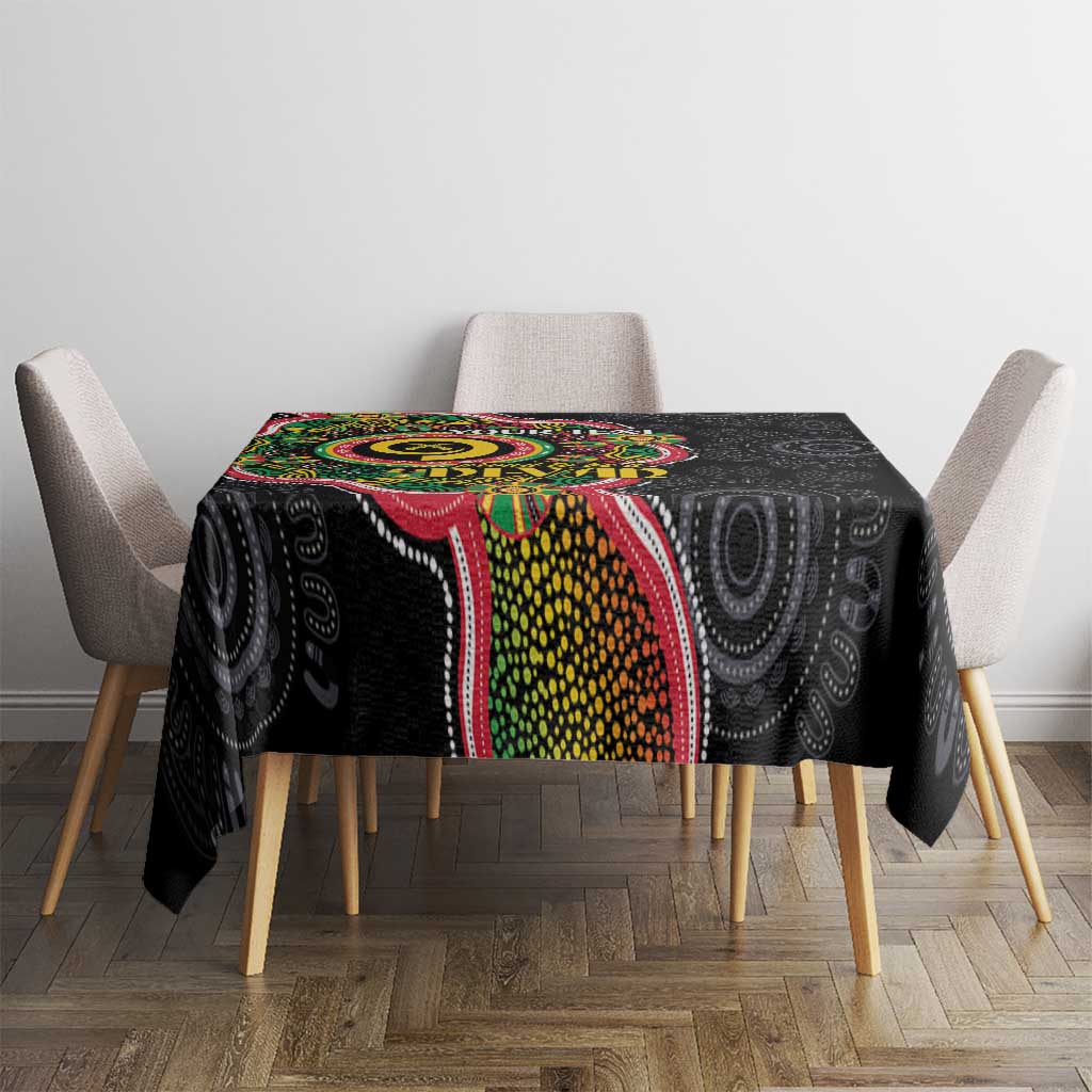 Vanuatu Personalised Tablecloth Aboriginal Dot Paitnting - Polynesian Pride