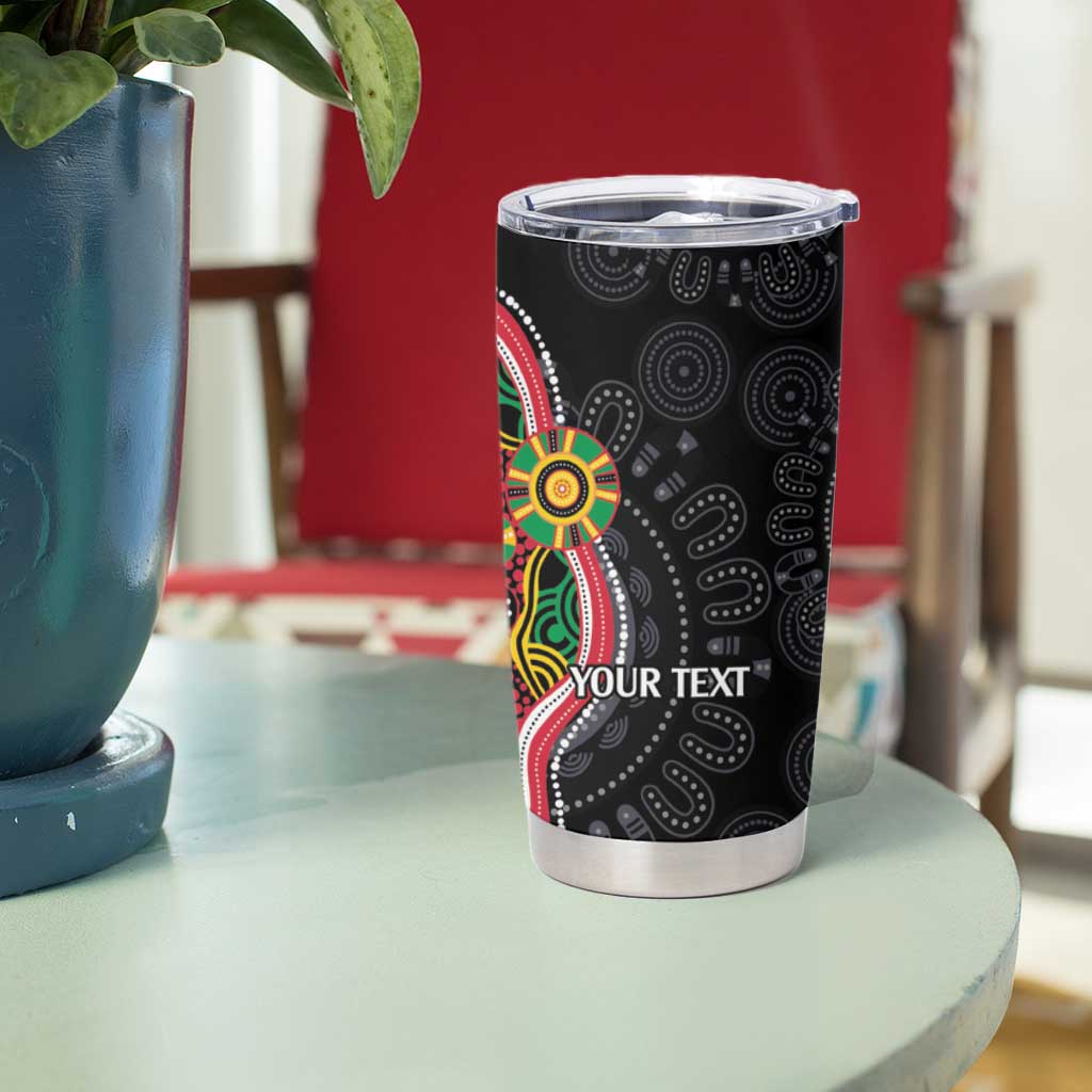 Vanuatu Personalised Tumbler Cup Aboriginal Dot Paitnting - Polynesian Pride