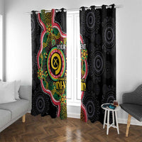 Vanuatu Personalised Window Curtain Aboriginal Dot Paitnting - Polynesian Pride