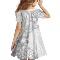 Lotu Tamaiti White Sunday Family Matching Summer Maxi Dress and Hawaiian Shirt Pacific Plumeria Flowers - White Version