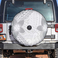 Lotu Tamaiti White Sunday Spare Tire Cover Pacific Plumeria Flowers - White Version LT9 White - Polynesian Pride