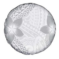 Lotu Tamaiti White Sunday Spare Tire Cover Pacific Plumeria Flowers - White Version LT9 - Polynesian Pride