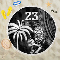 Custom Fiji New Zealand Rugby Beach Blanket Make History Together