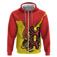 Personalised Papua New Guinea Oro Necklace Hoodie Gold Melanesia Traditional Pattern