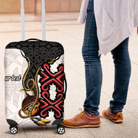 Personalised Papua New Guinea Oro Necklace Luggage Cover Black Melanesia Traditional Pattern