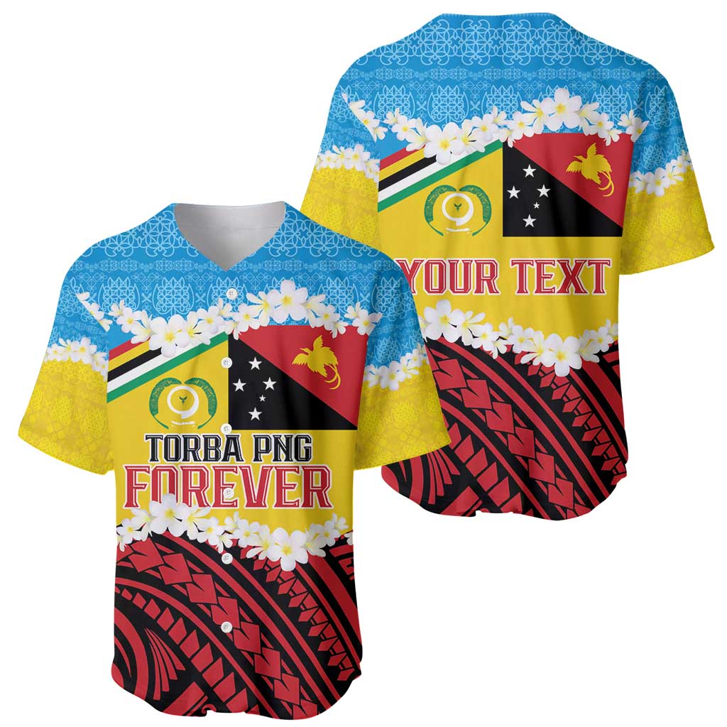 Personalised Torba PNG Forever Baseball Jersey Polynesian Sand Art - Polynesian Pride
