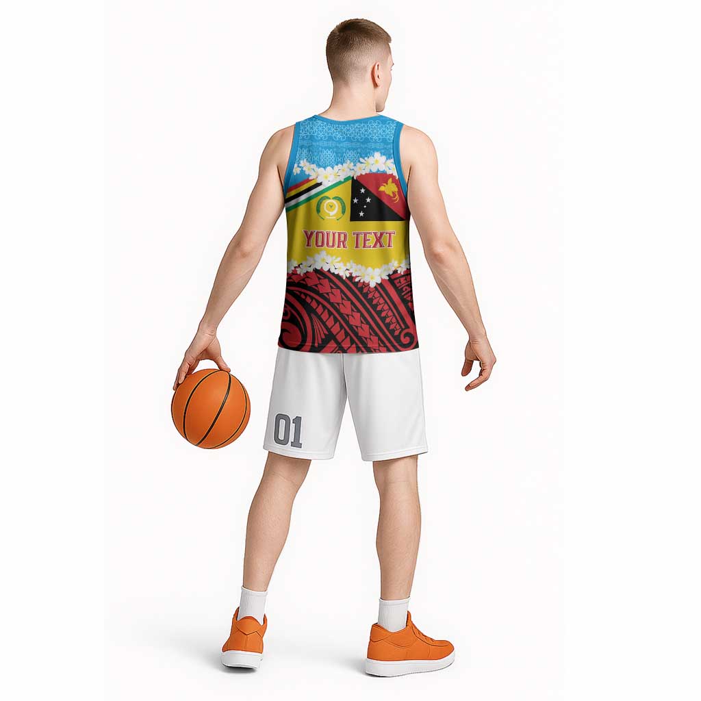 Personalised Torba PNG Forever Basketball Jersey Polynesian Sand Art - Polynesian Pride