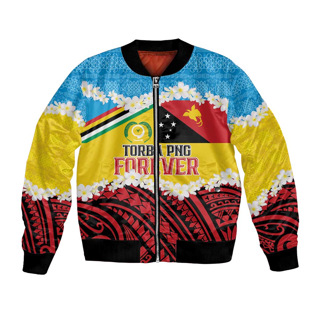 Personalised Torba PNG Forever Bomber Jacket Polynesian Sand Art - Polynesian Pride